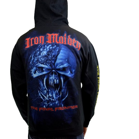 Iron Maiden Final Frontier metal rock Original 2010 Official Zip-Up Hoodie L NWT - Picture 3 of 5
